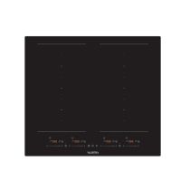 Placa Inducción 4 zonas, con doble zona extensible, 7400w, VALBERG IH 4 TB 2HFZS 007C