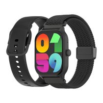 Reloj inteligente Echo Rainbow Mesh negro - 2 correas