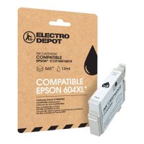 Cartucho de tinta ELECTRO DEPOT E604 XL negro compatible con EPSON Expression Home XP