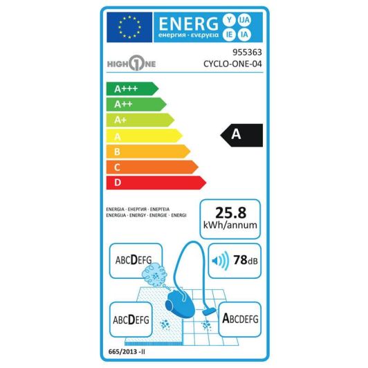 Aspirador sin bolsa HIGH ONE Cyclo One 04