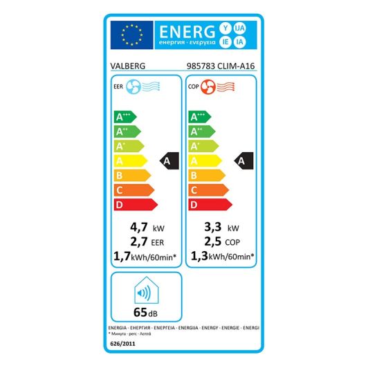 Aire Acondicionado reversible portátil VALBERG CLIM-A16 4.000 frigorías / 50 m²