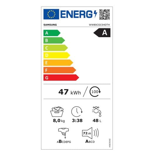 Lavadora SAMSUNG 8 Kg WW80CGC04DTHEC (8/1400/A) Ecobubble Wifi