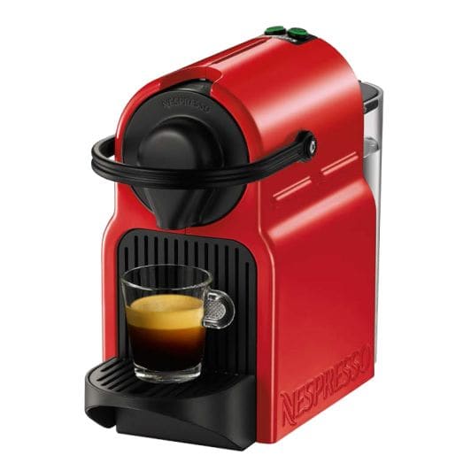 Cafetera de cápsulas KRUPS NESPRESSO Inissia XN1005 rojo + 7 cápsulas de regalo