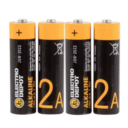 Pack pilas ELECTRO DEPOT Alkaline LR06 AA x 4 uds