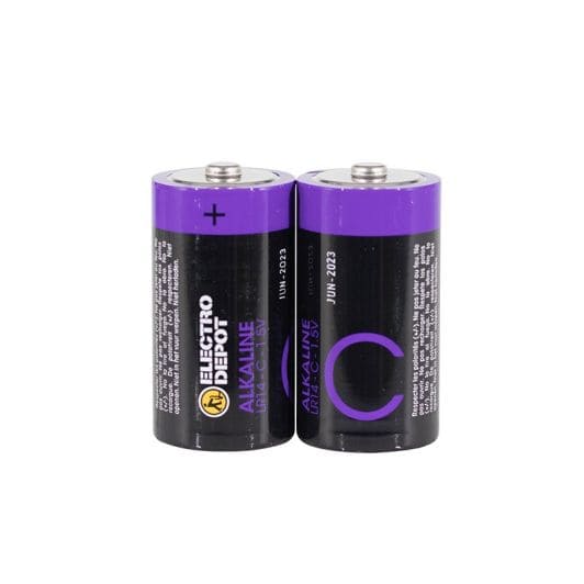 Pack pilas ELECTRO DEPOT Alkaline LR14 - C x 2 uds