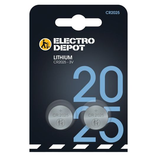 Pack pilas ELECTRO DÉPÔT Lithium CR2025 X2