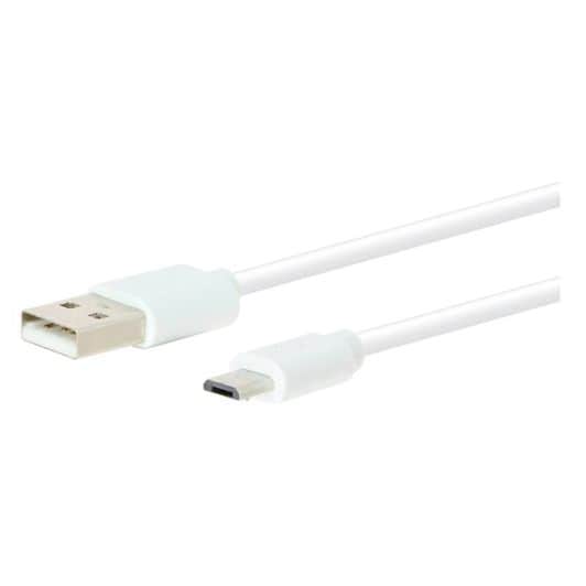 Cable EDENWOOD 2,5M BLANCO MICRO USB PVC