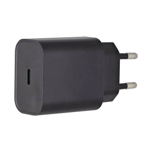 Cargador de red EDENWOOD 25W + cable 1m USB tipo C carga rápida negro