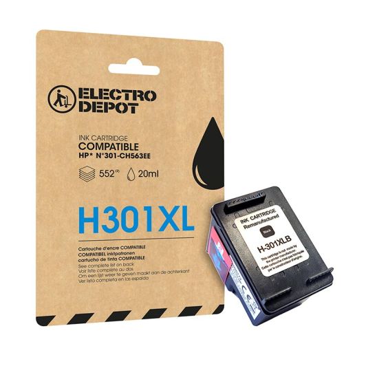 Cartucho de tinta XL ELECTRO DEPOT compatible HP H301 negro 