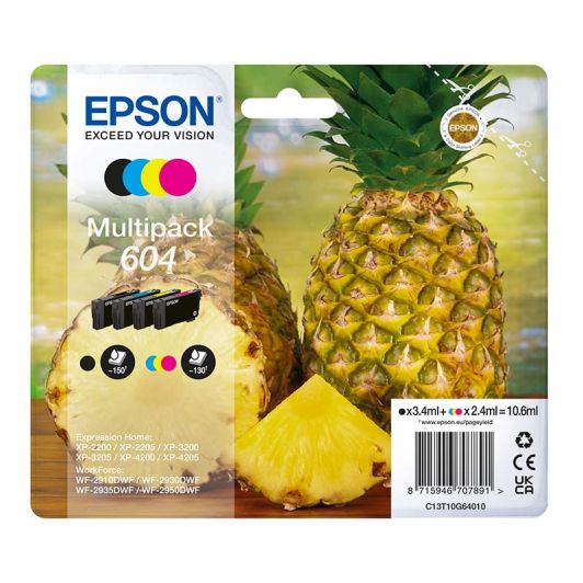 MultiPack cartuchos EPSON 604 Piña 4 colores