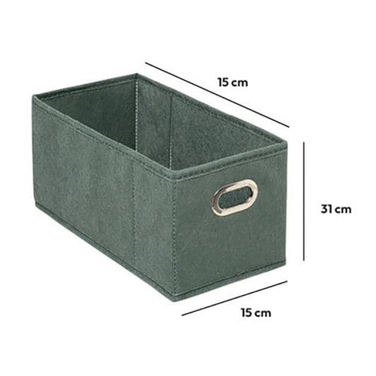 Caja de almacenamiento plegable caqui 15x31cm