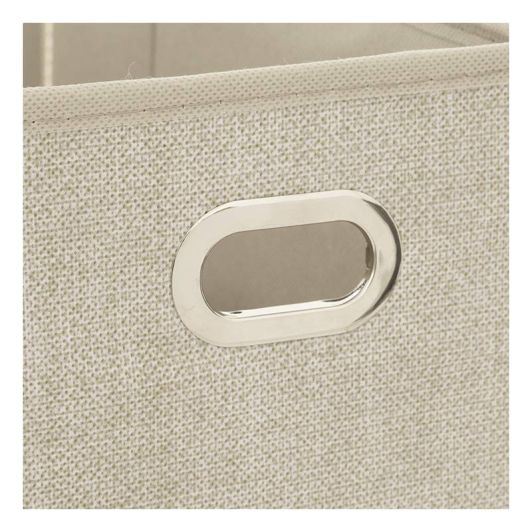 Caja de almacenamiento plegable beige jaspeado 15x31cm