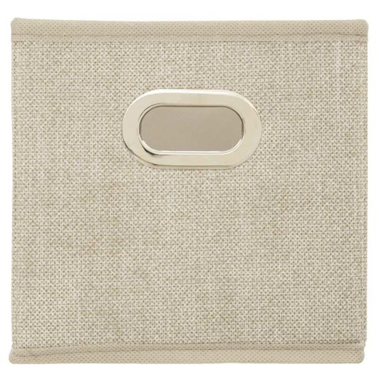 Caja de almacenamiento plegable beige jaspeado 15x31cm