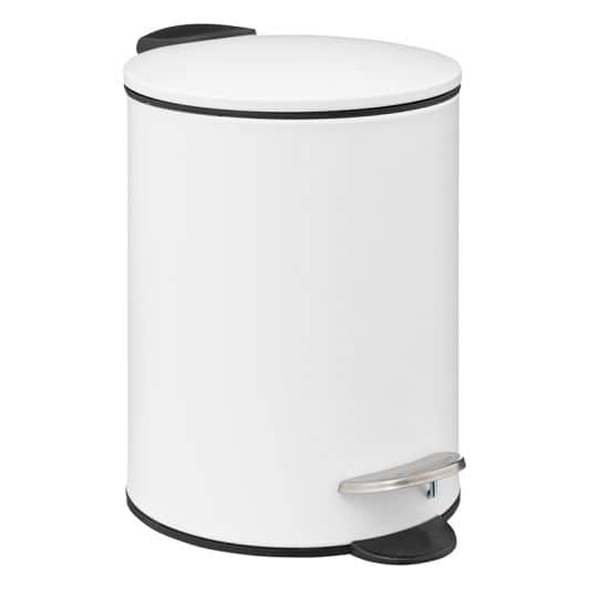 Cubo de basura 3L metal blanco