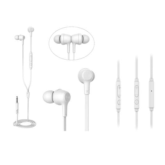 Auriculares botón EDENWOOD EDI01 c/micrófono blanco