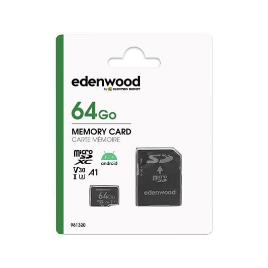 Tarj. Micro SD EDENWOOD 64go + adapt