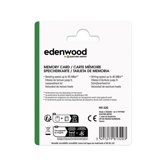 Tarj. Micro SD EDENWOOD 64go + adapt