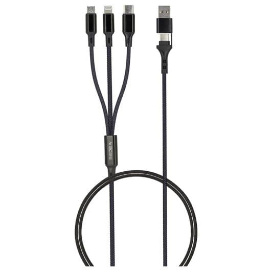 Cable de carga SEDEA 3 en 1 USB C, Micro USB y lighting AAPLE