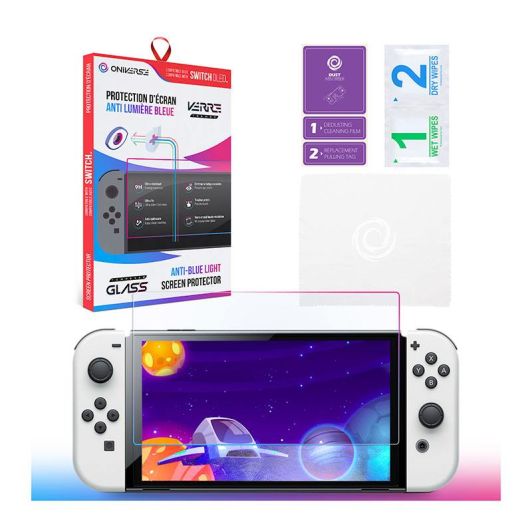 Cristal templado anti luz azul para NINTENDO Switch OLED