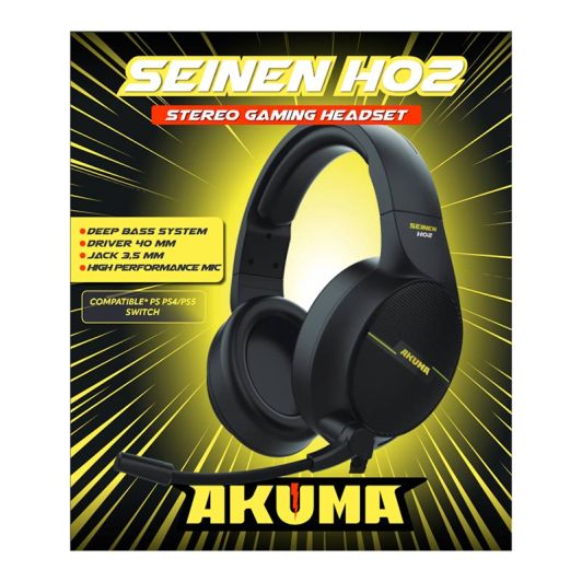 Casco gaming AKUMA HIS H02 Negro