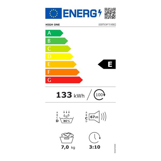 SECADORA LAVADORA BOMBA DE CALOR HIGH ONE DHP 7 E W566C2  