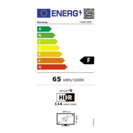Televisor Samsung 50U7005H de 50 pulgadas con resolución 4K UHD.
