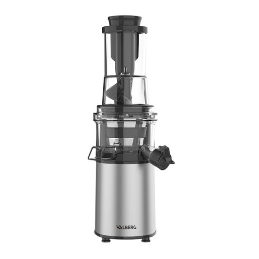 Máquina de zumo 200W 0,6L VALBERG Inox Antigoteo, Extractor de jugos de prensado en frío VAL-SJ200