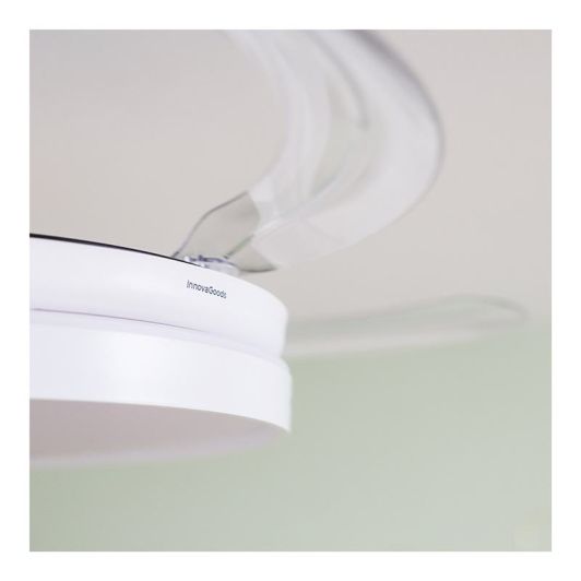  Ventilador Techo Retráctil INNOVAGOODS V0103890 36W con Altavoz Bluetooth Blanco 
