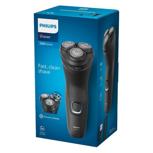 Afeitadora rotativa de barba PHILIPS Gris 40 min Autonomía Lavable Cabezal 4D S1141/00