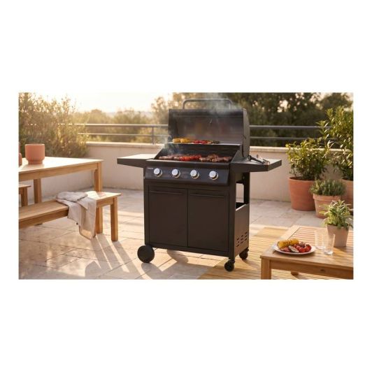 Barbacoa Gas, para 12 personas, 4 zonas, VALBERG BBQGZ VAL4BPL7341