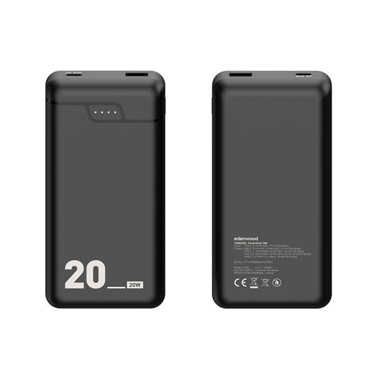 Batería EDENWOOD 20.000 MaH Negro