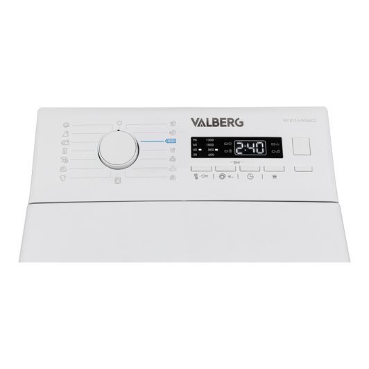 Lavadora 8kg 1300rpm Clase A VALBERG Blanco Carga Superior WT 813 A W566C2