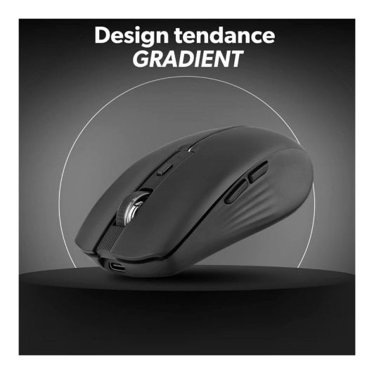 Ratón Inalámbrico Recargable T'nB Gradient Bluetooth y USB Negro