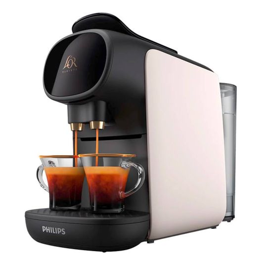 Cafetera de cápsulas Nespresso, 19 bares, 2 tazas, 1450w, blanca, PHILIPS L'OR BARISTA LM9012/00 