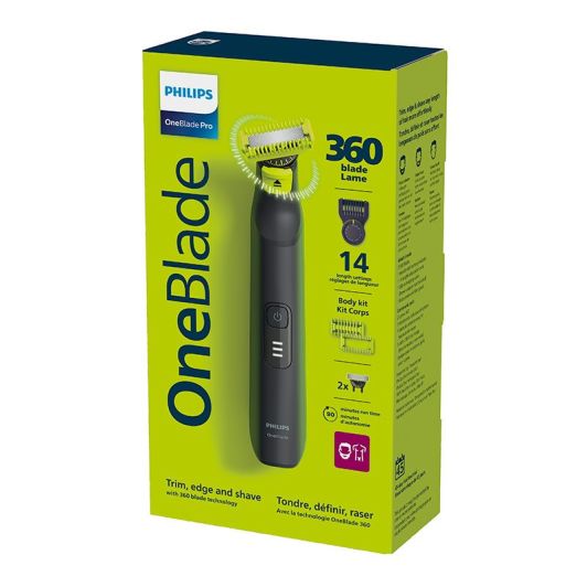 Afeitadora PHILIPS OneBlade para Cara y Cuerpo inalámbrica autonomía 90min QP6542/15