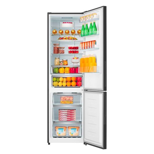 Frigorífico Combi No Frost Hisense 336L 200cm Cristal Negro Clase D
