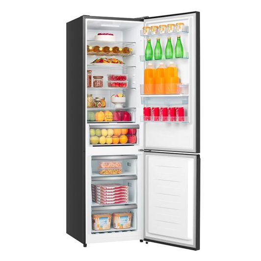 Frigorífico Combi No Frost Hisense 336L 200cm Cristal Negro Clase D