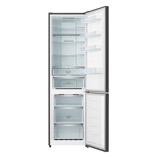 Frigorífico Combi No Frost Hisense 336L 200cm Cristal Negro Clase D