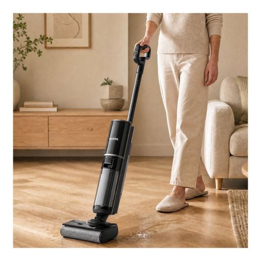 Aspirador Friegasuelos 3 en 1 Negro VALBERG 160W Autolimpieza Láser FL5 V2