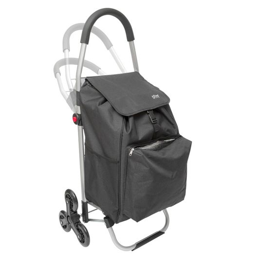 Carro de mercado plegable 6 ruedas negro
