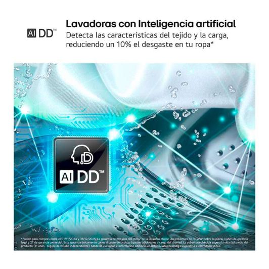 Lavadora Secadora 9kg+5kg LG W4X1095NWK Motor Direct Drive con Vapor
