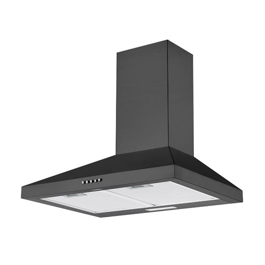 CAMPANA DECORATIVA 60cm, 387m3/h, negra, VALBERG DH 60 MK302C V2