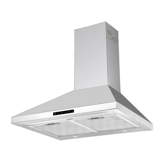 CAMPANA DECORATIVA 60cm, 433m3/h, inox, clase A++, VALBERG DH 60 EX 302C