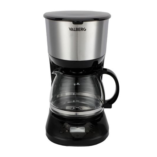Cafetera de filtro programable , 1,25L, 10 tazas, VALBERG -PROG75B