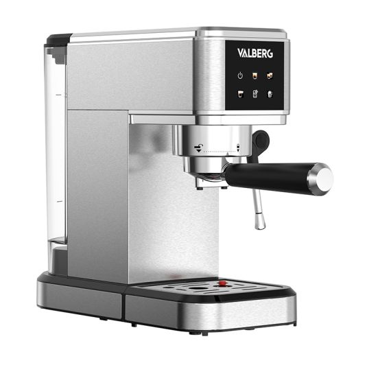 Cafetera Expresso, 15 bares, 2 tazas, pantalla táctil, espumador de leche, VALBERG PUMPCOFFEE M3 TÁCTIL