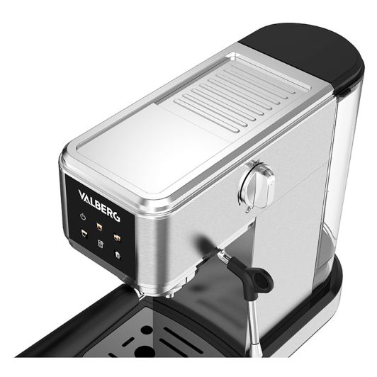 Cafetera Expresso, 15 bares, 2 tazas, pantalla táctil, espumador de leche, VALBERG PUMPCOFFEE M3 TÁCTIL