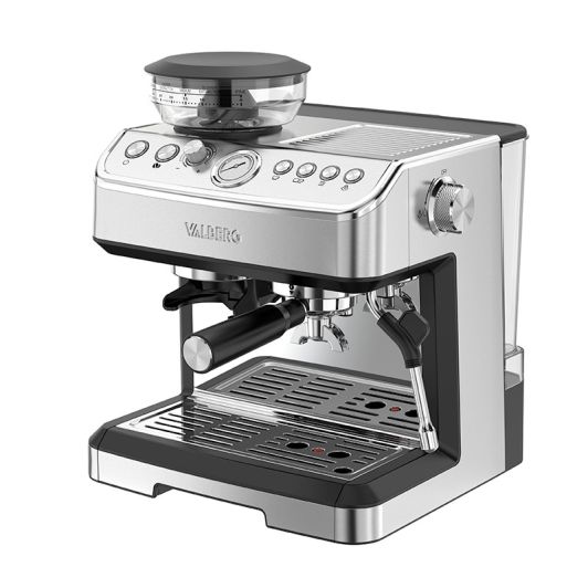 Cafetera de Café Espresso con Molinillo, 20 bares, Espumador de leche, VALBERG PUMPGRINDER