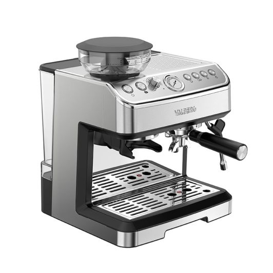 Cafetera de Café Espresso con Molinillo, 20 bares, Espumador de leche, VALBERG PUMPGRINDER
