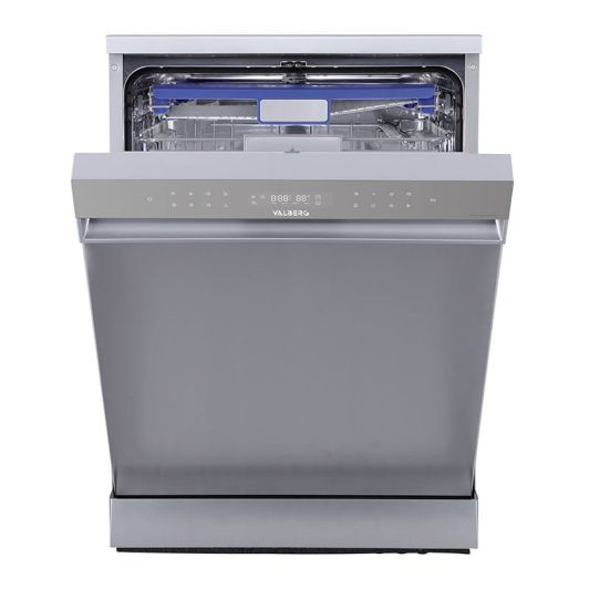 Lavavajillas 60cm, 14 servicios, Apertura Automática, Ecobox para ahorro de agua,  VALBERH 14S42 B EB XAD929C Panel Frontal Silver 