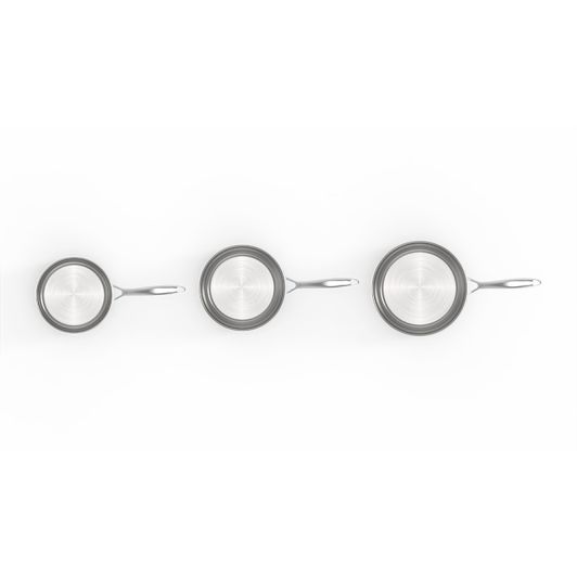 PACK DE TRES CACEROLAS DE ACERO INOXIDABLE 16Cm VALBERG